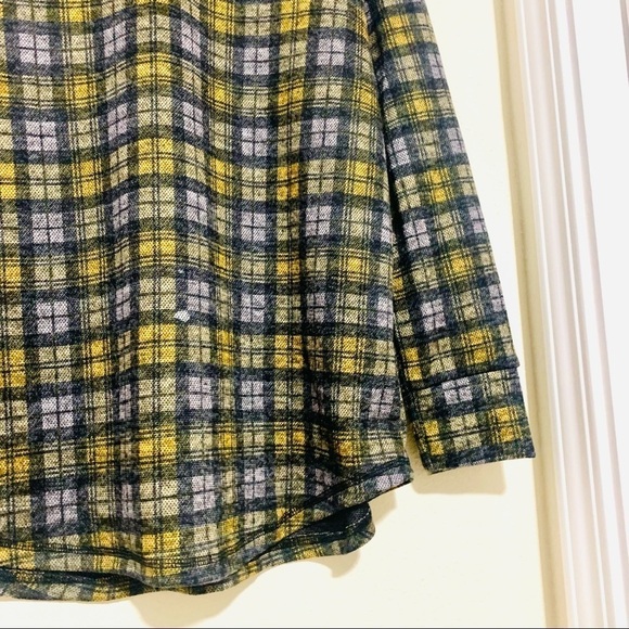ELLIOTT & VINE Plaid checked long sleeves shirt women’s size 1X - Picture 4 of 9